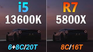 Ryzen 7 5800X vs i5 13600K Benchmark test  Which Should You Buy [upl. by Merry672]