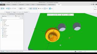 CREO 50 Tutorial Tamil 34  Hole  Engineering  Part  creo [upl. by Nylecyoj]