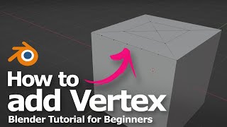 How to add vertex on edge and on face in Blender tutorial for beginners [upl. by Howund]