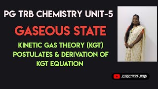 Derivation of Kinetic Theory Gas Equation amp Postulates of Kinetic Theory Unit5  PG TRB Chemistry [upl. by Enitsirhk902]