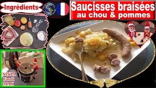 Recette NINJA FOODI MAX – Saucisses braisées au chou et aux pommes [upl. by Icats]