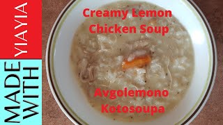 How to make Greek Lemon Chicken Soup  Avgolemono kotosoupa [upl. by Neelasor]