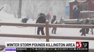 Parts of Vermont feast on snow for Thanksgiving [upl. by Nallij]