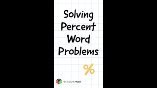 Percentage Word Problems  Proportion [upl. by Lezned183]