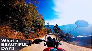 A beautiful day in the Himalyas Pure ASMR Engine Sounds of Royal Enfield Meteor 350 [upl. by Ernie]