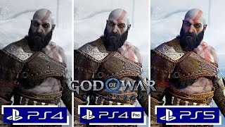 God of War Ragnarok PS4 vs PS4 Pro vs PS5 Graphics Comparison [upl. by Rondi942]