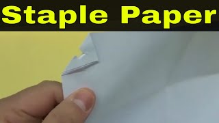 How To Staple Paper Without A StaplerEasy Tutorial [upl. by Une]