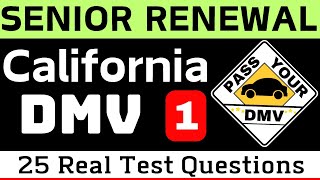 California dmv senior renewal test  California DMV Written Test  DMV Senior Written Test  Test 1 [upl. by Sayed]