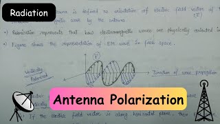 Antenna Polarization  Radiation Parameters of Antenna  Polarization  Antenna and Wave Propagation [upl. by Mungo]