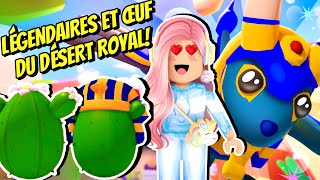 🌵LES DÉSERT EGGS COMMENT JAI EU LES 2 LÉGENDAIRES ET LOEUF DU DÉSERT ROYAL DANS ADOPT ME ROBLOX [upl. by Karee]