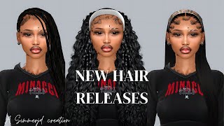 New Sims 4 CC Hair Releases  Sims 4 CC  Sims 4 CC Black Sims  Sims 4 CC Hair  The Sims 4 [upl. by Bliss182]