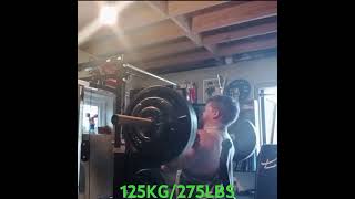 Military Press 125KG275LBS Single [upl. by Olodort445]