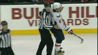 Alexander Ovechkin hits Mark Recchi [upl. by Fang]