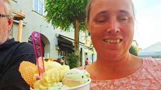 Enjoying Italian ice cream in Tittmoning Bavaria Germany July 2024 sweet and cold and yummy [upl. by Hynda]