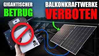 EILMELDUNG 100000 Balkonkraftwerke ab sofort ILLEGAL [upl. by Brewster359]