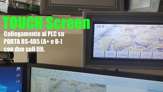LADDER per PLC  Come collegare il TOUCH SCREEN SAMKOON con il PLC FX3u su RS485 A e B [upl. by Labanna]
