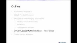 COMSOL Multiphysics for MEMS Applications  Part 3 of 3 [upl. by Rafaela]