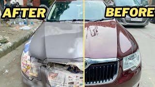 CAR RUBBING AND POLISHING STEP BY STEP  scratch removal [upl. by Erodroeht230]