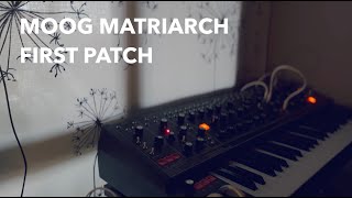 Moog Matriarch Dark  First Patch [upl. by Garner]