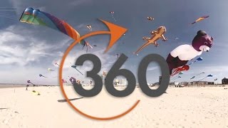 Vidéo 360° des Rencontres internationales CerfsVolants de Berck sur mer [upl. by Jillene]