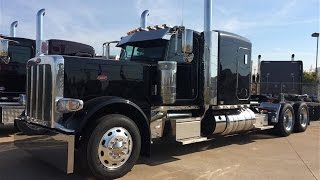 2015 389 Peterbilt Flat Top Metallic Black 23 Gauges 550hp 18 speed hard loaded owner operator [upl. by Bej630]