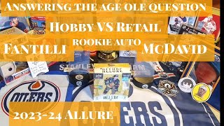 Hobby vs Retail Allure 202324 NHL hockey card boxes [upl. by Ymassej849]