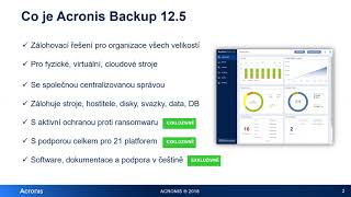 Acronis Backup 12 5 Standard vs Advanced [upl. by Aihsel947]