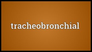 Tracheobronchial Meaning [upl. by Mike]