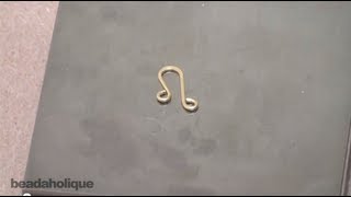 How to Make a Simple Hook Clasp for Jewelry [upl. by Michey401]