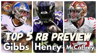 Top 5 Running Backs Preview  2024 Fantasy Football Rankings [upl. by Jamnis967]