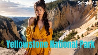 4K Sarah AI Lookbook Exploring Yellowstone National Park Americas First National Park [upl. by Worthington]