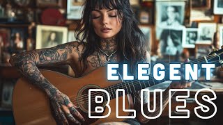 Elegant Slow Blues Guitar  MRelaxing Blues Night amp Slow Music for Relaxation Cooling Your Soul [upl. by Alenoel]