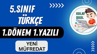 5Sınıf Türkçe 1Dönem 1Ortak Yazılı Açık Uçlu Sorular  2024 2025 [upl. by Cohbath]