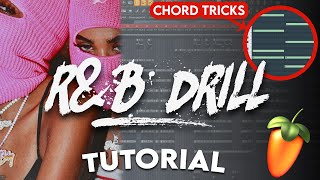 HOW TO MAKE RampB DRILL TYPE BEATS RnB Drill Tutorial  FL Studio [upl. by Leinadnhoj]