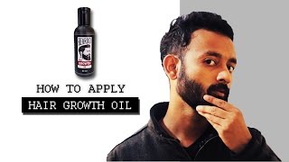 BEARDO  How To Apply Hair Growth Oil [upl. by Ettenajna290]