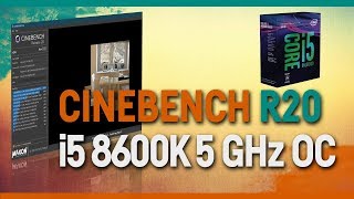 CINEBENCH R20  i5 8600k 5 GHz OC [upl. by Epps]