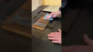 Cleaning a large electrotype after letterpress printing [upl. by Suzanne869]