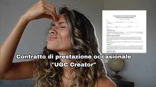 Contratto di collaborazione occasionale  UGC creator [upl. by Nileuqay248]