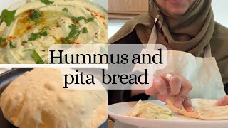 I tried Hummus and pita bread lets see how much I succeed  How to make Hummus  Pita Bread Recipe [upl. by Sldney978]