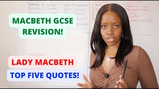 The Only FIVE Lady Macbeth Quotes To Learn From Macbeth  GCSE English Revision [upl. by Ashlin710]