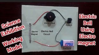 How to make Electric Bell Using Electro Magnet  Working Model of Electro Magnet  Science project [upl. by Neenad]