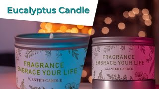 Comment Fabriquer Une Chandelle À La Maison  Eucalyptus Candle [upl. by Nemraciram]