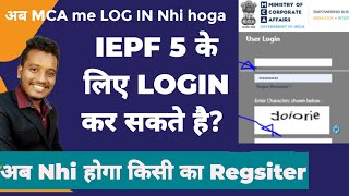 MCA USER ID Registration Process  LOG IN issue in MCA Portal  IEPF LOG IN  Synopsis 24 [upl. by Beauregard464]