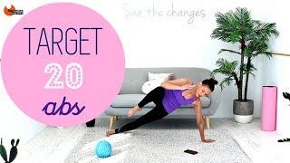 Pilates Mat Abs workout  BARLATES BODY BLITZ Target 20 Abs with Linda Wooldridge [upl. by Ognimod]