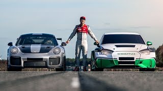 1200PS S4eP vs Porsche GT2 RS  Drag Race  Daniel Abt [upl. by Ahselaf907]