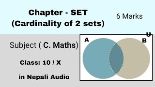 Set  Cardinality of two sets  6 Marks [upl. by Tench765]