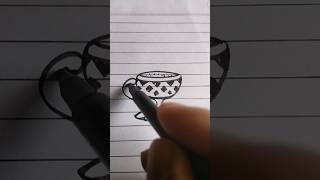 Easy Pot Drawing ytshort art [upl. by Pasadis410]