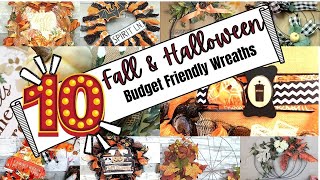 Fall Wreath DIYs  Dollar TreeThrift FindsDollar General  FallHalloween Wreaths [upl. by Innavoeg]