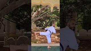 Mae geri Ushiro geri techniques Kagayaku Worldwide kagayakukarate martialarts [upl. by Hershell]