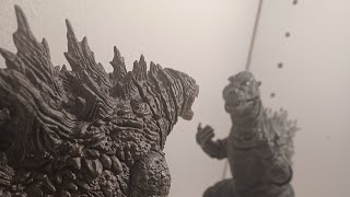 Neca Godzilla 1954 vs Hiya Godzilla PreEvo Pt3 viral godzilla art stopmotion [upl. by Zeitler]